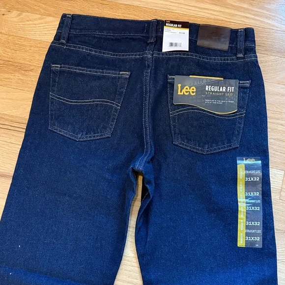 Lee Men's Straight Fit Jeans - Deep Blue NWT 31/32 - Picture 1 of 10